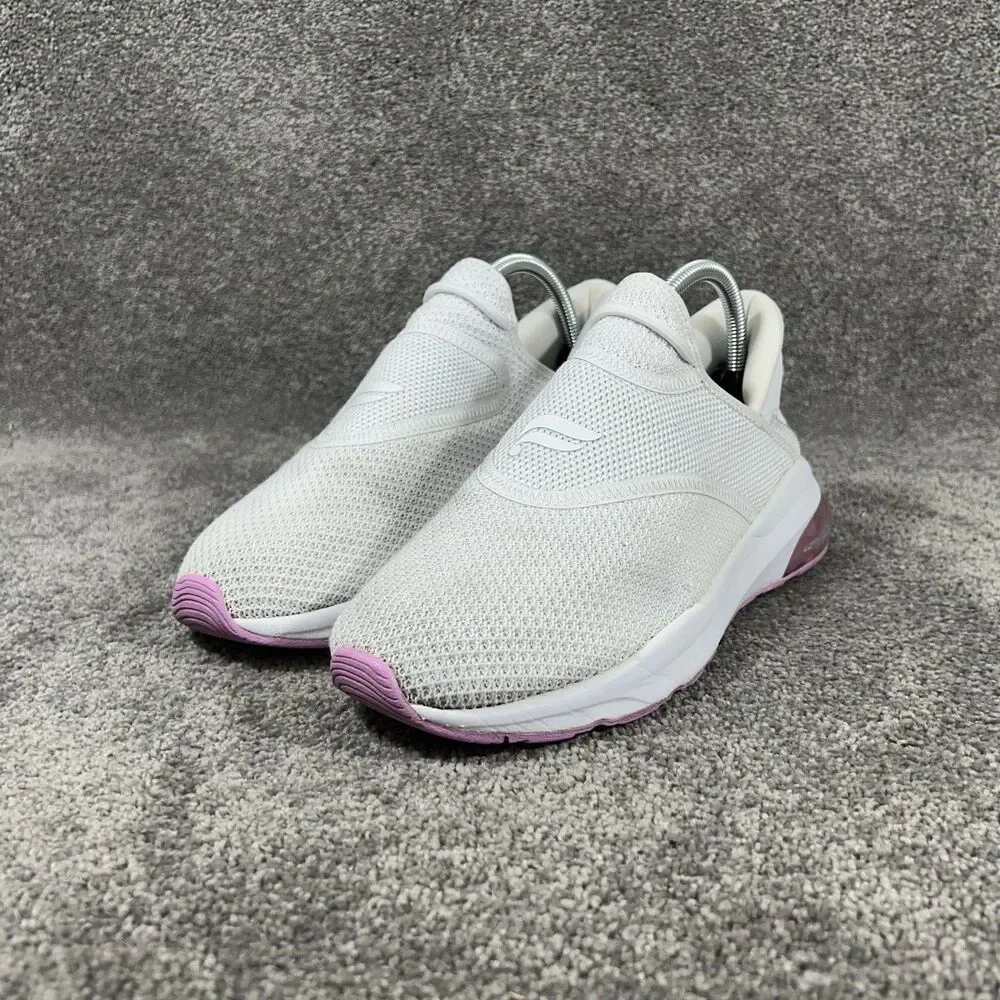 Fabletics Slip-On Performance Womens Size 9 White Knit Athletic Shoes Used